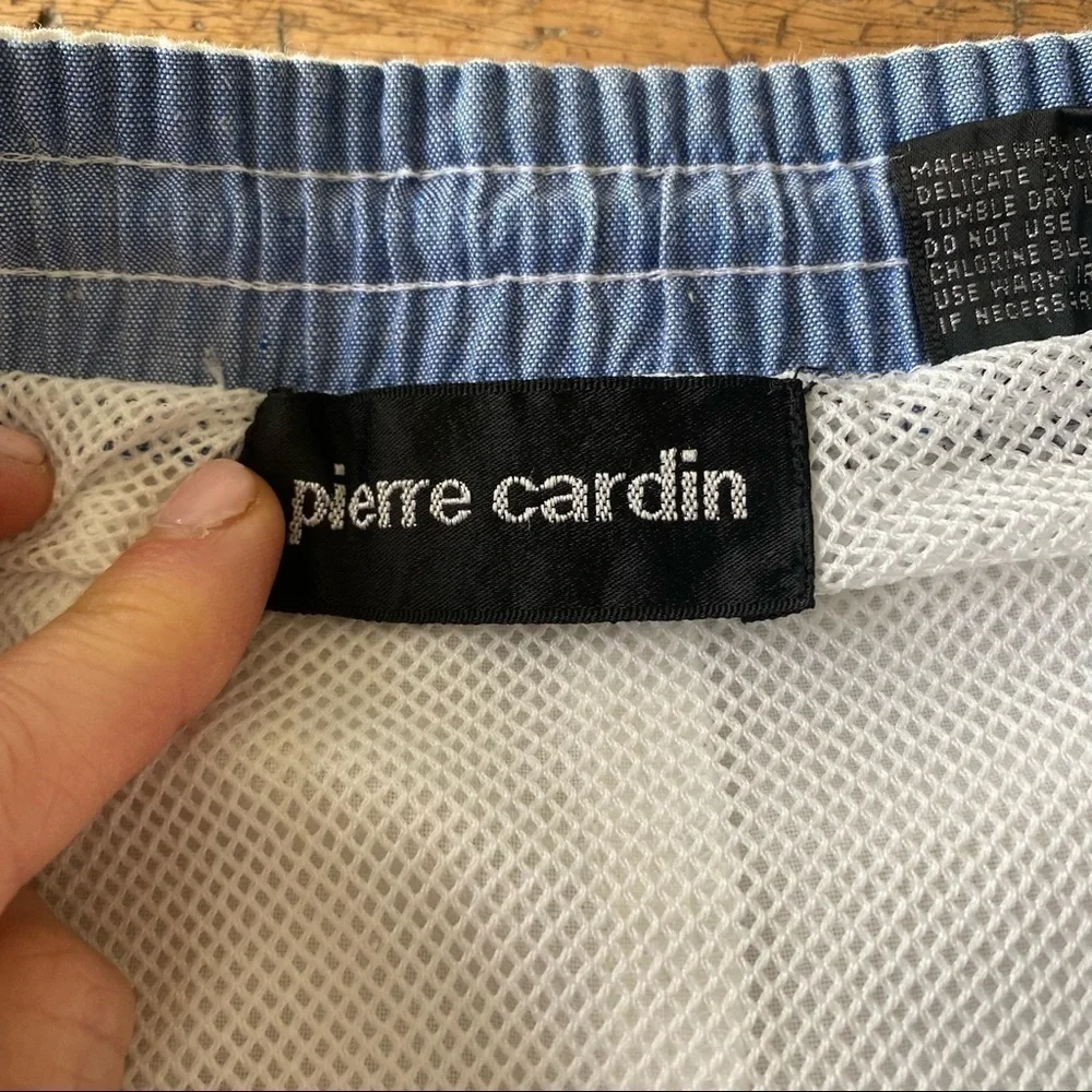 Vintage 80s Mens Swim Shorts XL Pierre Cardin preppy quilted good condition.